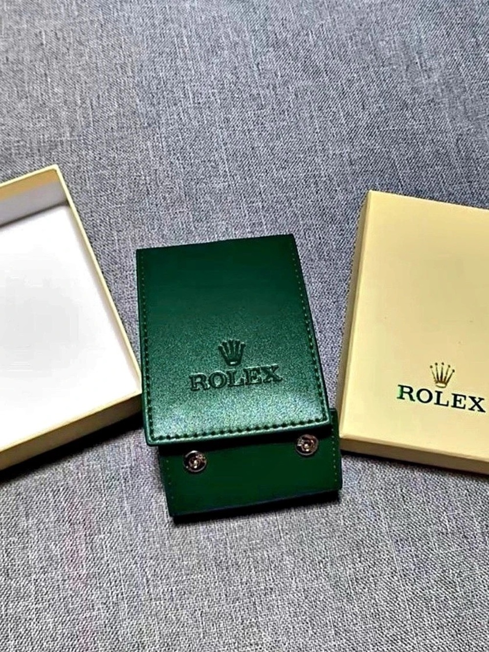 Rolex Green Leather Travel Watch Pouch